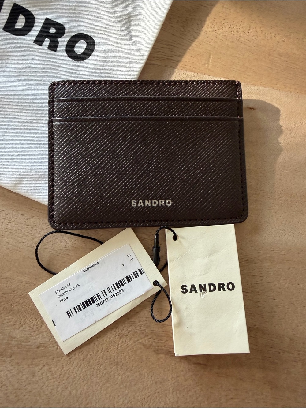 Sandro Chocolate Card Holder